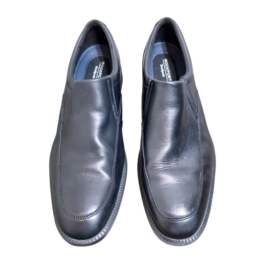 Rockport Dressports Men's 11M Black Leather Slip On Loafers CI9209 Dress Shoes